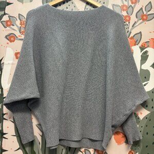 Joan Vass Women's Long Sleeve Pullover Knit Sweater Gray Size XL